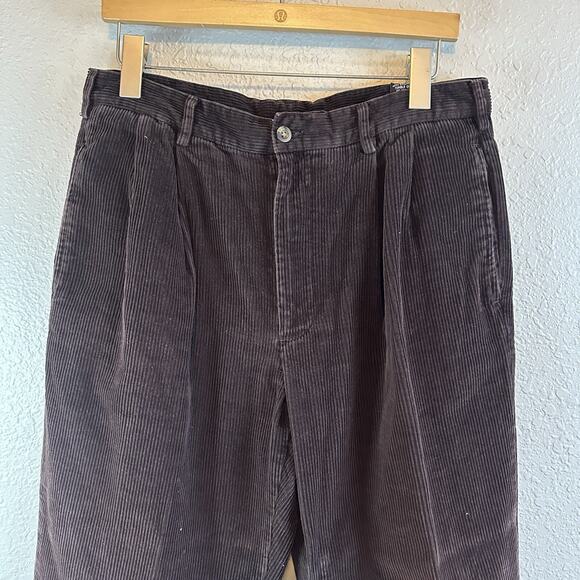 VTG Corduroy Pants Colours Alexander Julian 34* Preppy Grandpacore Pleated Cords - Picture 4 of 11